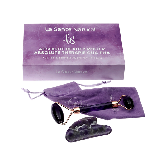 Guasha Amethyst Stein Roller A+++ 100% Natur-Amethyst