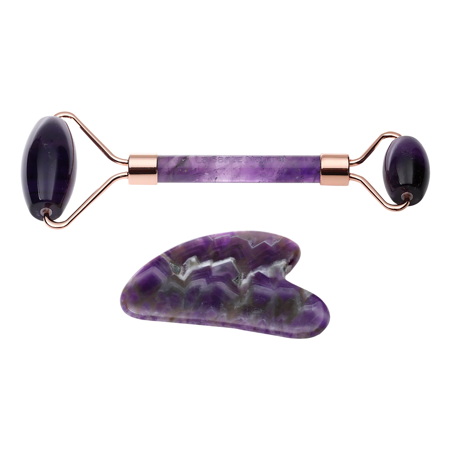 Guasha Amethyst Stein Roller A+++ 100% Natur-Amethyst